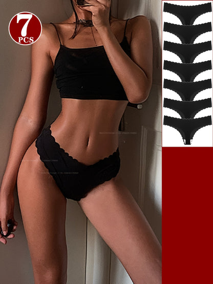 Women's 7-Pack Low-Rise Seamless Thongs - Lace Everyday Comfort – view 6