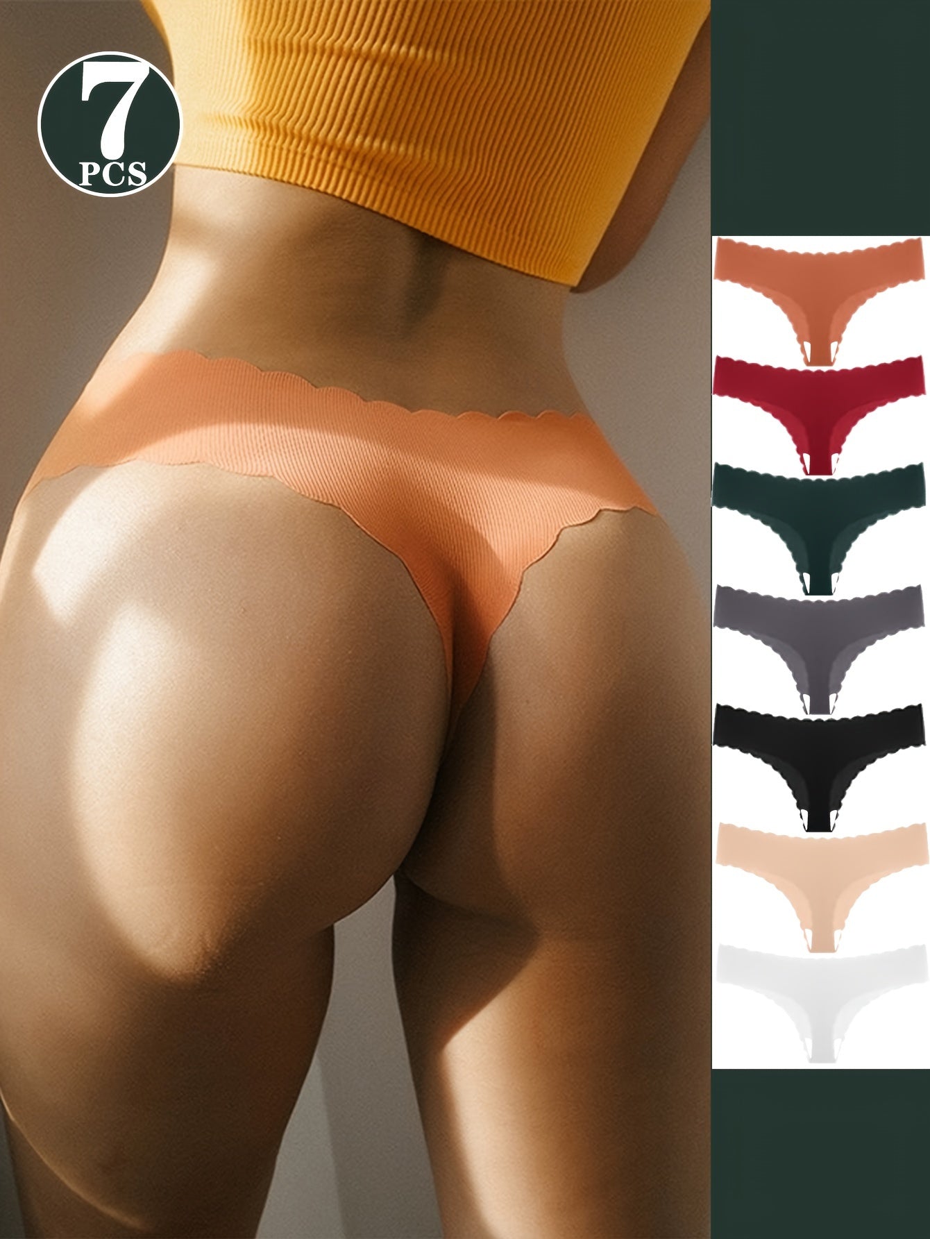 Women's 7-Pack Low-Rise Seamless Thongs - Lace Everyday Comfort – view 7