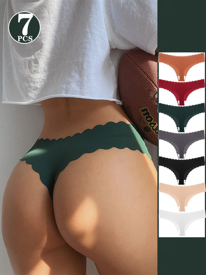 Women's 7-Pack Low-Rise Seamless Thongs - Lace Everyday Comfort – view 11