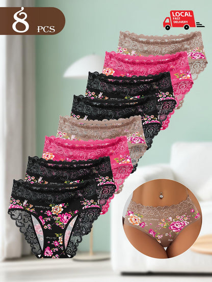 Women’s 8-Pack Briefs - Lace Detail Comfort – view 4