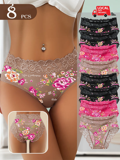 Women’s 8-Pack Briefs - Lace Detail Comfort – view 5