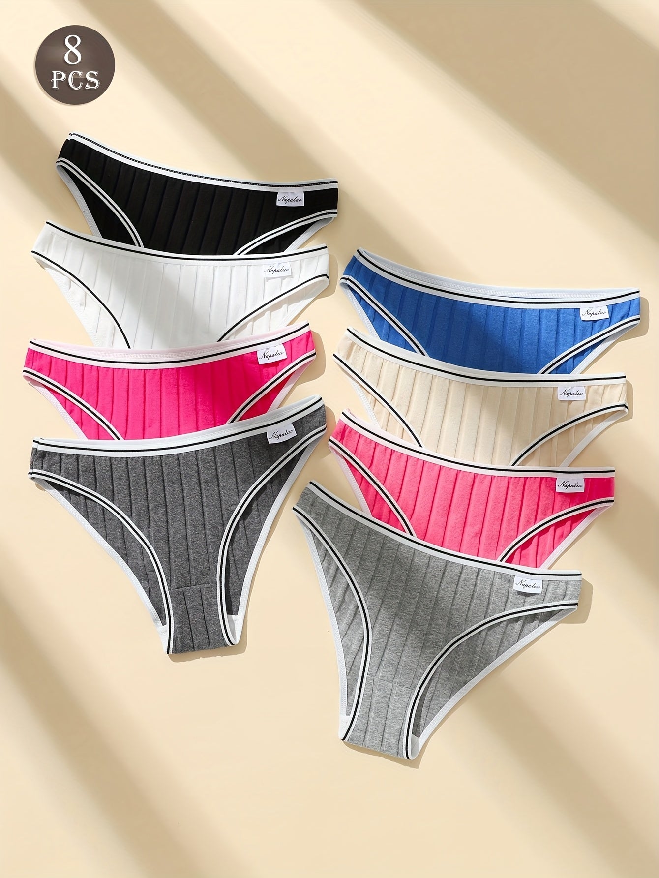 Women's 8-Pack Briefs - Soft Daily Comfort Mixed colors – main product image