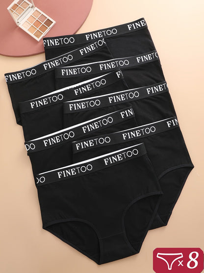 Women's 8-Pack High-Waist Briefs - Solid Color Plus Size Daily Comfort – view 13