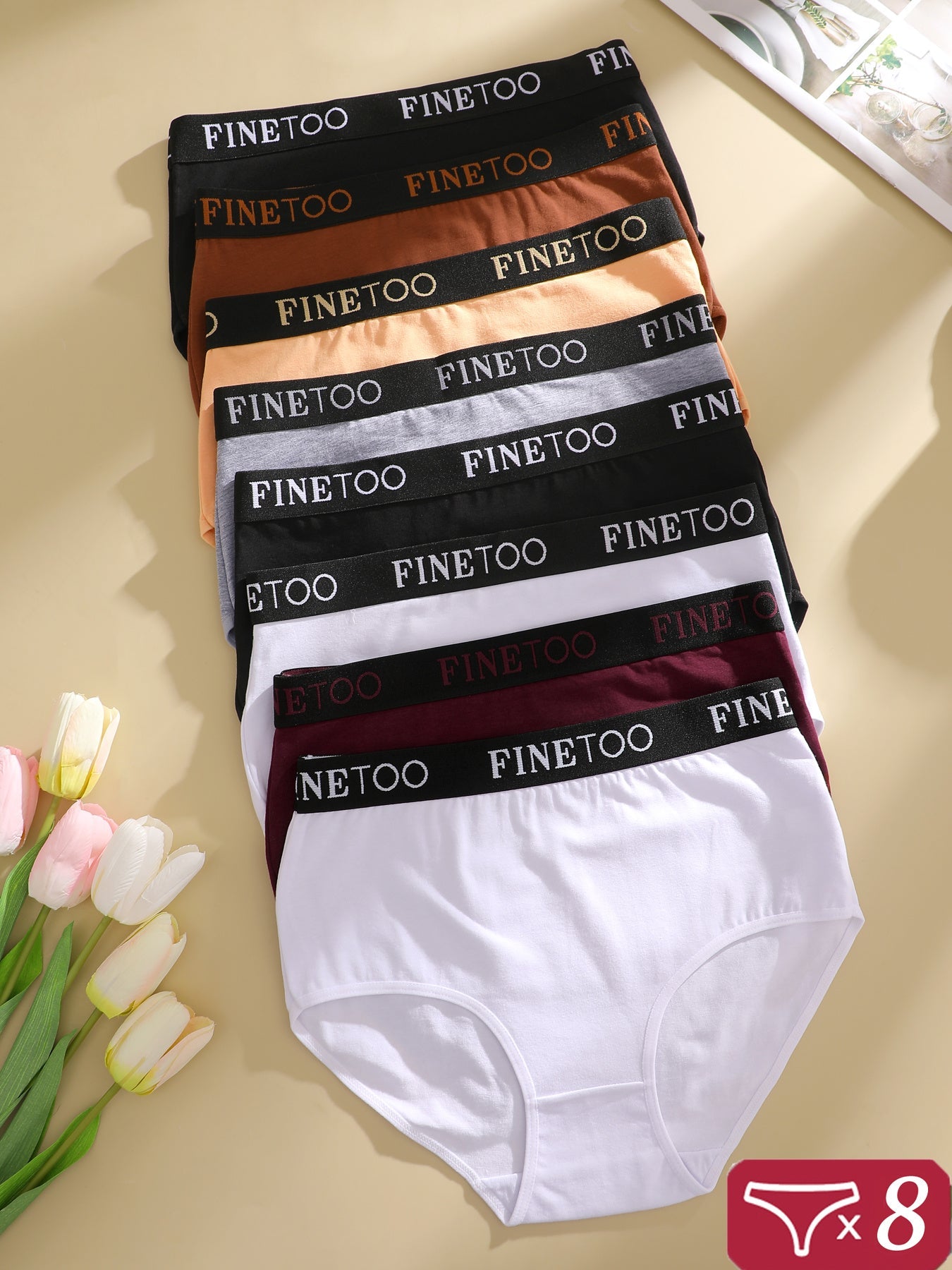 Women's 8-Pack High-Waist Seamless Briefs - Lace Everyday Comfort – main product image