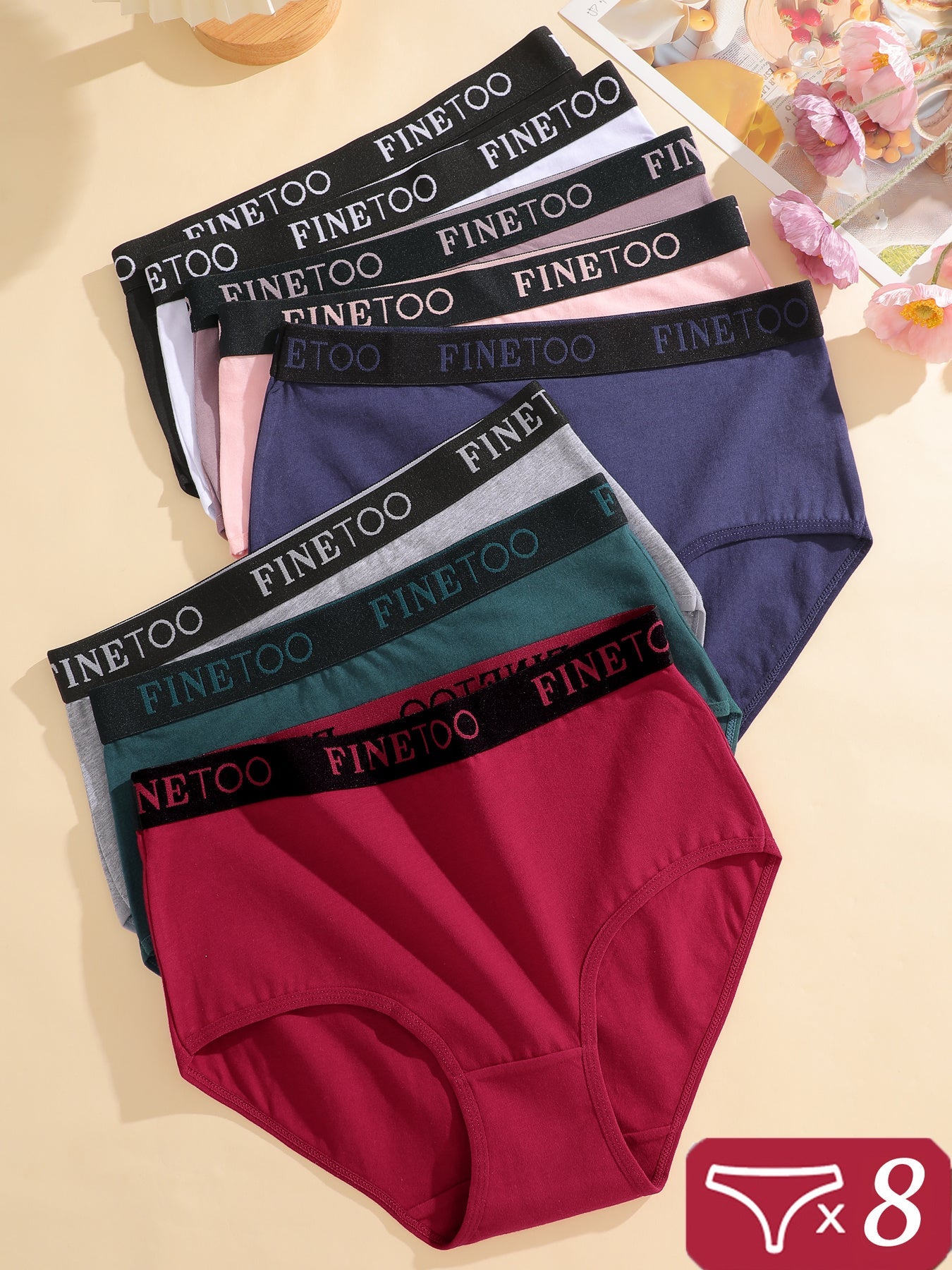 Women's 8-Pack High-Waist Seamless Briefs - Lace Everyday Comfort – view 13