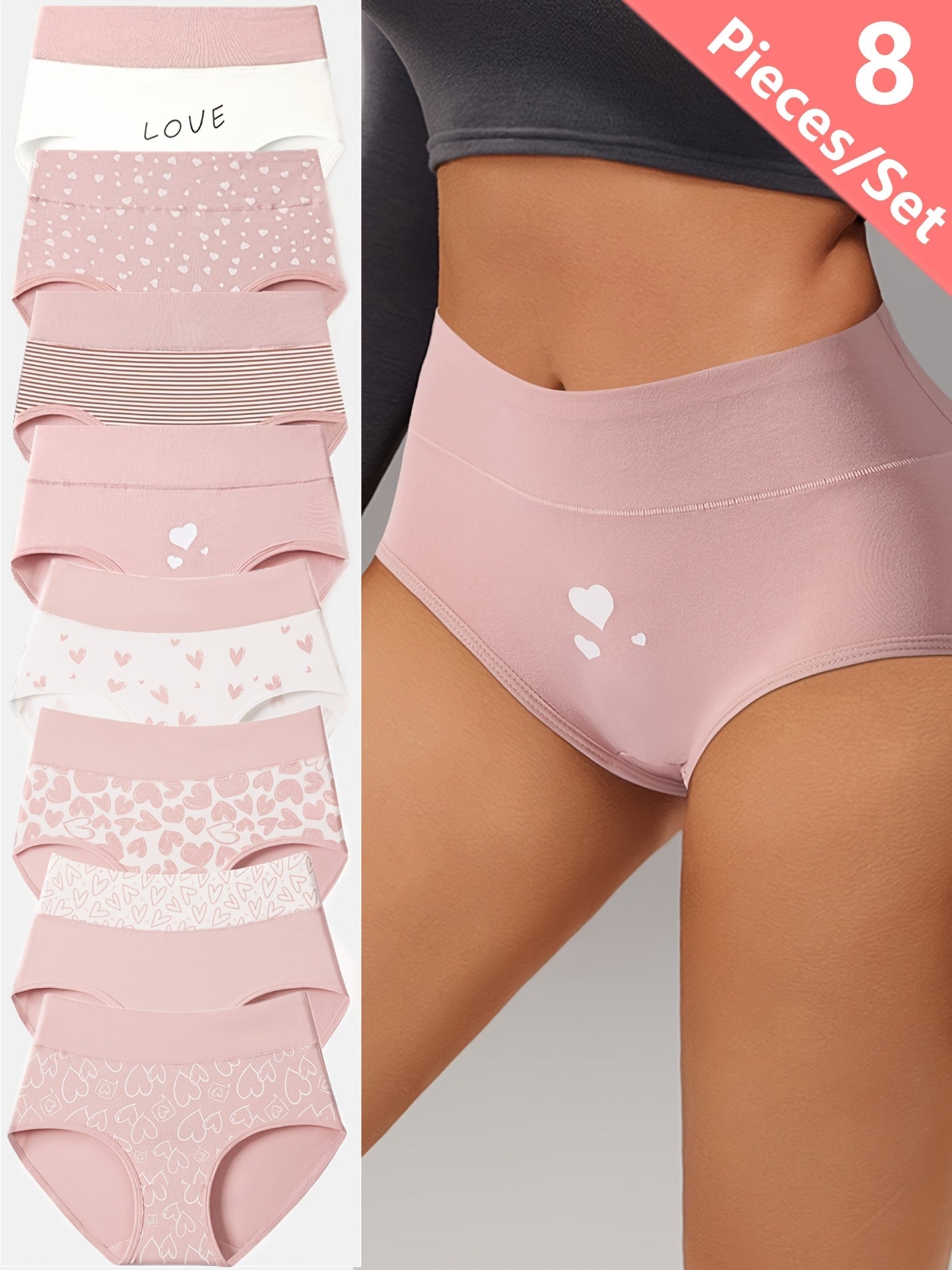 Women’s 8-Pack High-Waist Shapewear Briefs - Tummy Control Support – Mixed colors Knit – view 7