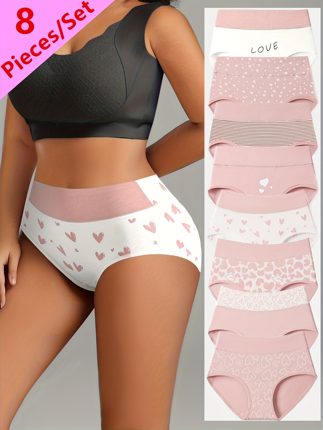 Women’s 8-Pack High-Waist Shapewear Briefs - Tummy Control Support – Mixed colors Knit – view 9