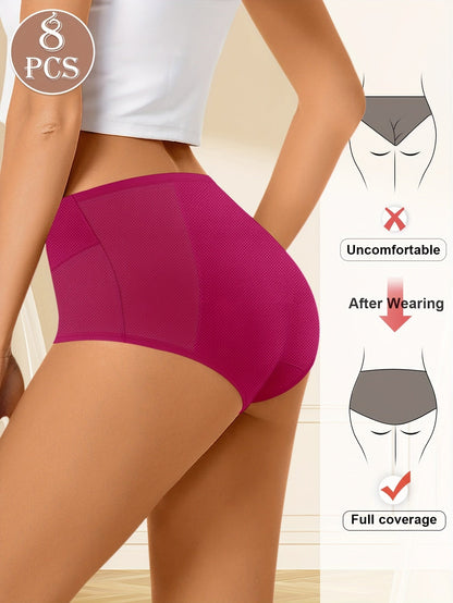 Women's 8-Pack Mid-Rise Period Briefs - Floral Leak Protection – view 2