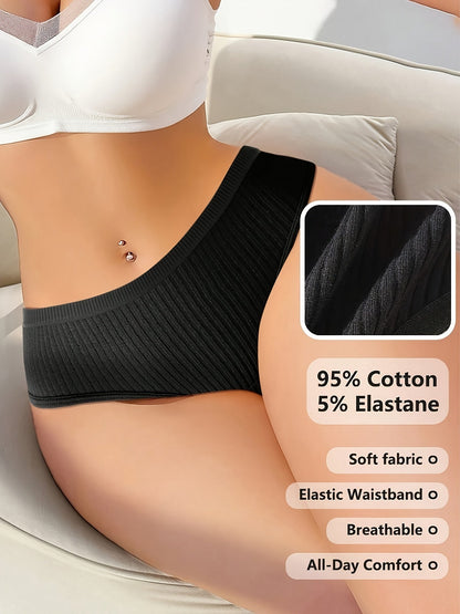 Women's 8-Pack Seamless Thongs - Ribbed Daily Comfort – view 3