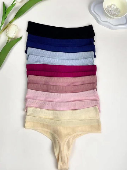 Women's 8-Pack Seamless Thongs - Ribbed Daily Comfort – view 5