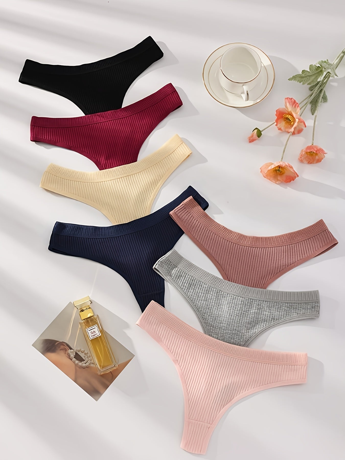 Women's 8-Pack Seamless Thongs - Ribbed Daily Comfort – view 7