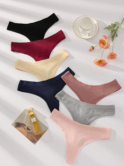 Women's 8-Pack Seamless Thongs - Ribbed Daily Comfort – view 7