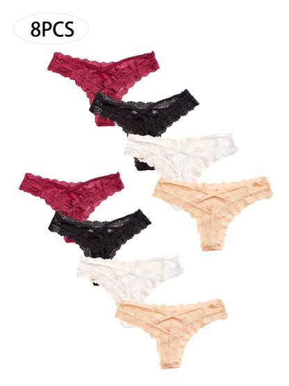 Women's 8-Pack Thongs - Lace Everyday Comfort – view 4