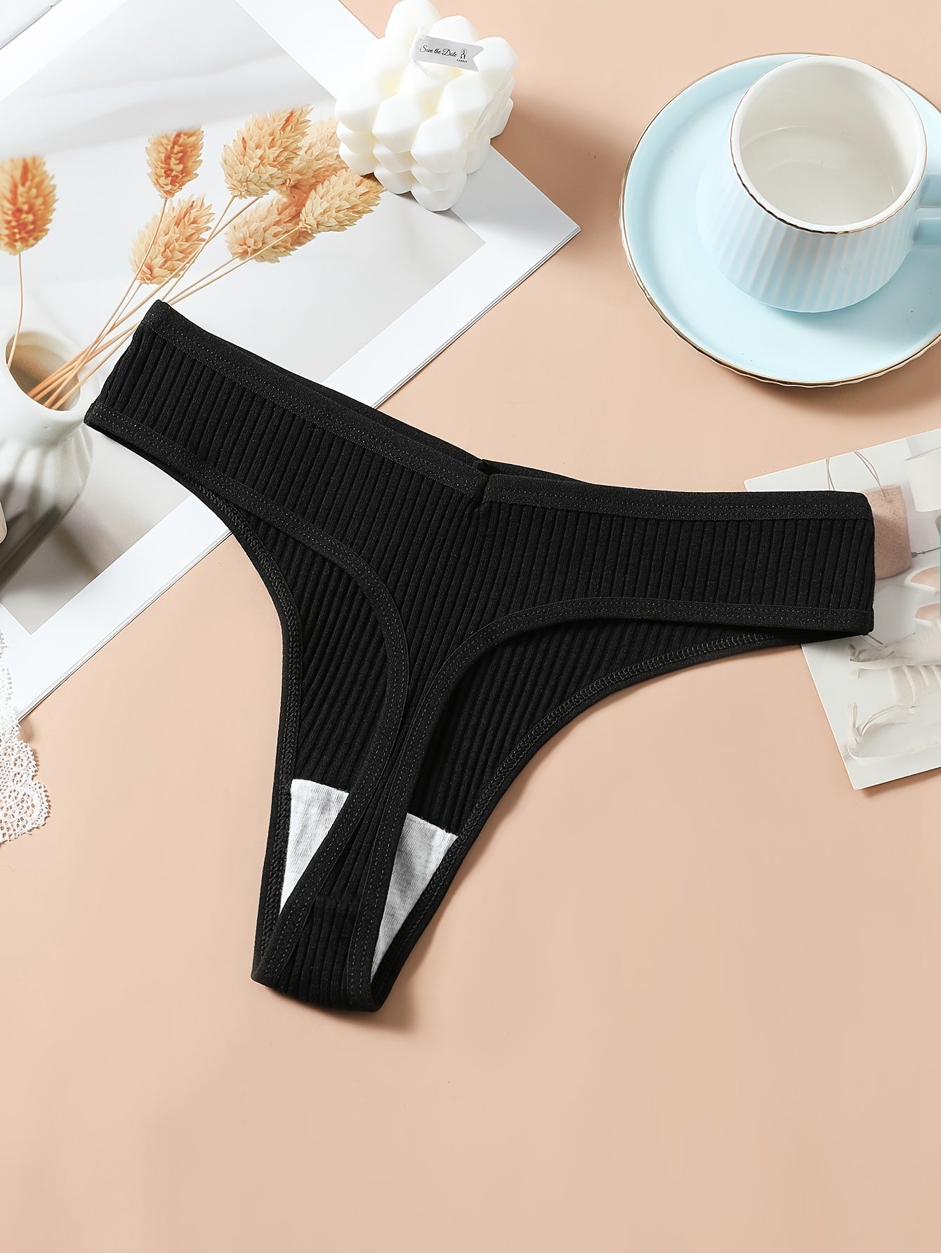 Women's 8-Pack Thongs - Ribbed Everyday Comfort – view 2