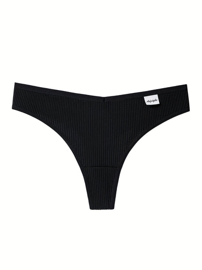 Women's 8-Pack Thongs - Ribbed Everyday Comfort – view 3