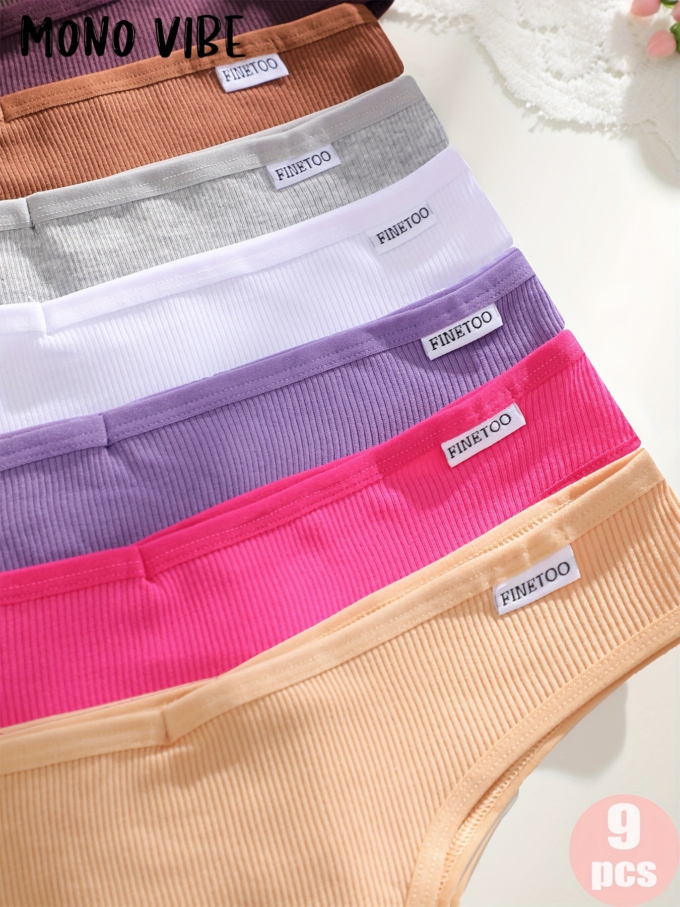 Women’s 9-Pack Briefs - Breathable Daily Comfort – Colorway 46981 – view 5