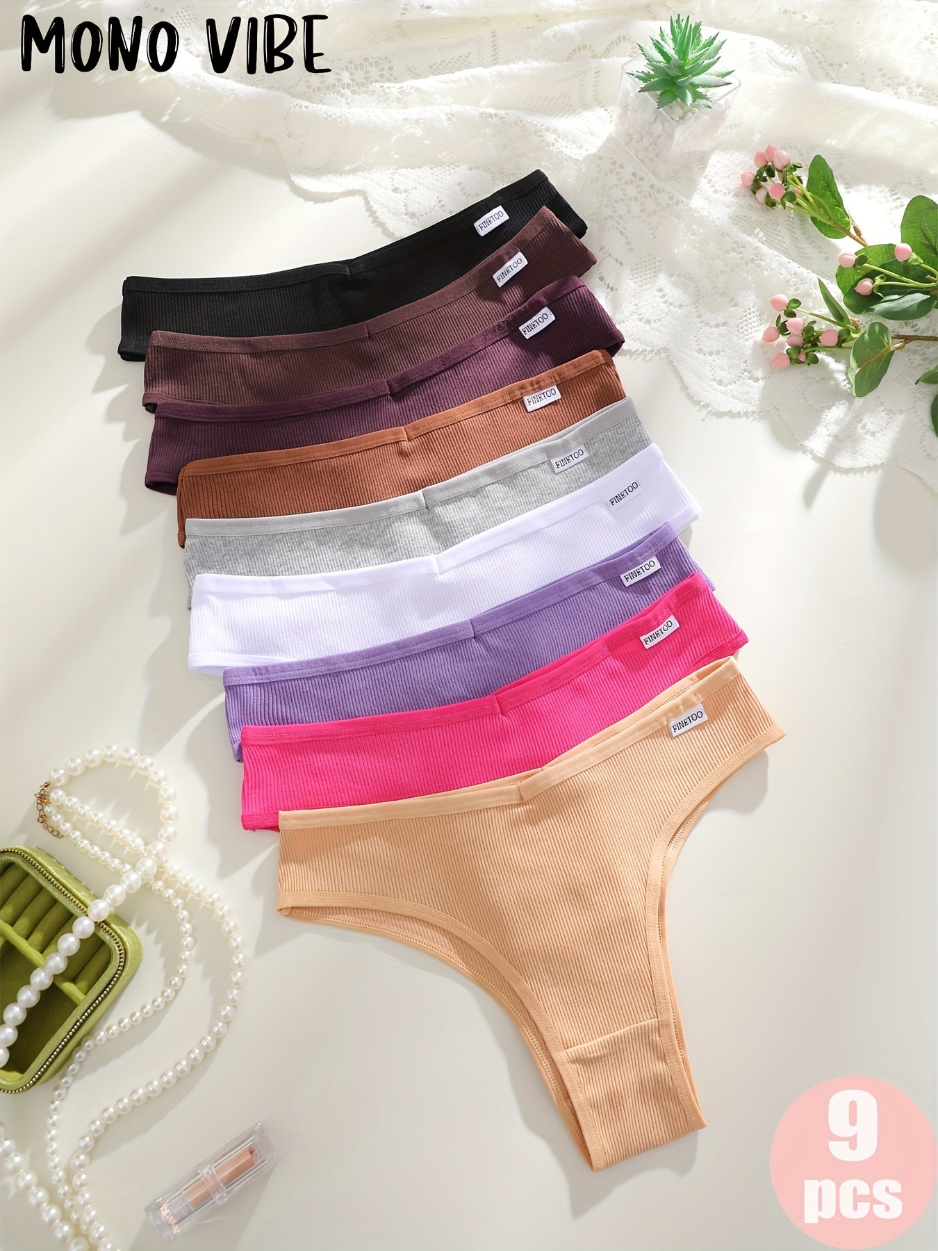 Women’s 9-Pack Briefs - Breathable Daily Comfort – Colorway 46981 – view 7