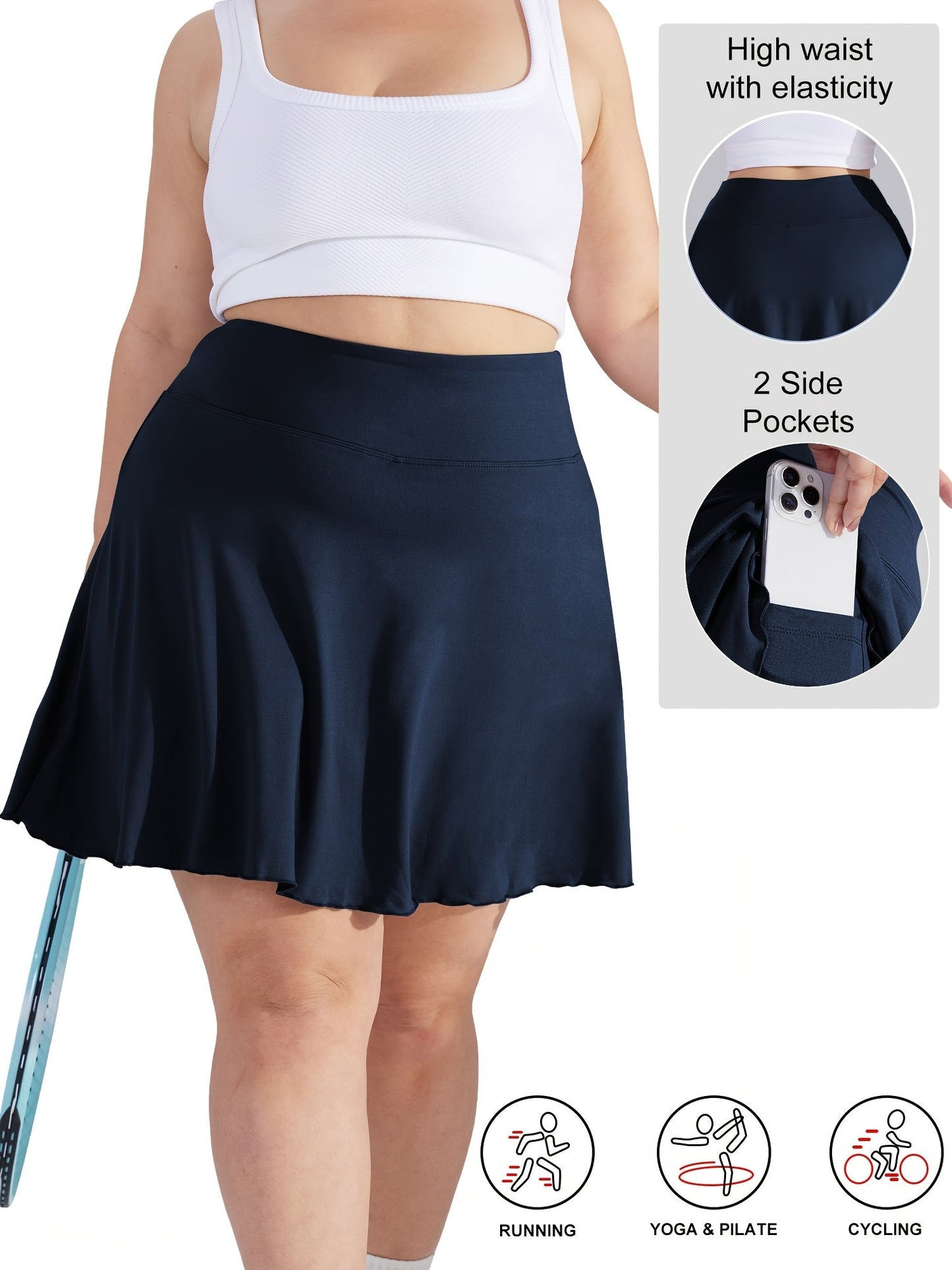 Women's A-Line Skirt 4-Pack - High-Waist Pocket Detail detail view