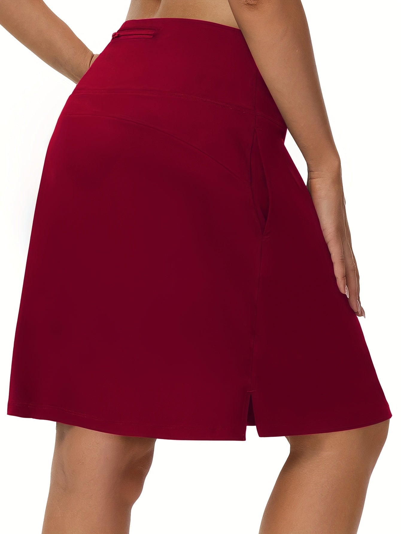 Women's Active Midi Skort - High-Waist Pocket Detail detail view