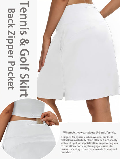 Women's Active Midi Skort - High-Waist Pocket Detail detail view