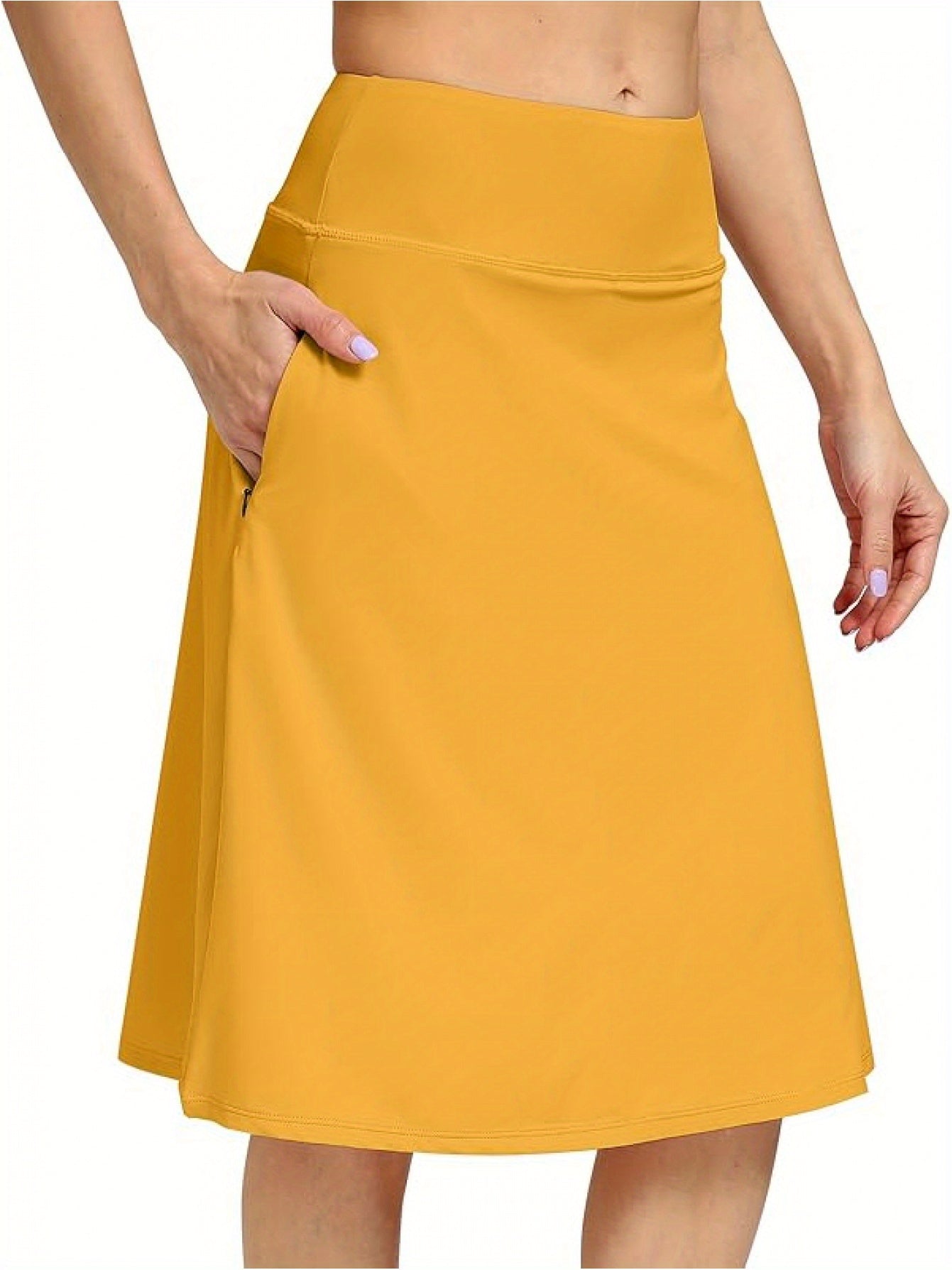 Women's Active Midi Skort - Pocket Detail detail view