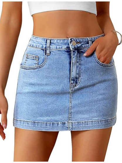 Women's Active Mini Skort - High-Waist Pocket Detail – Blue option – view 14