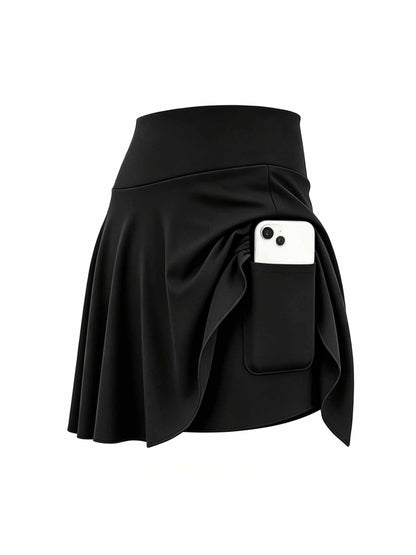 Women's Active Skort 4-Pack - High-Waist Pocket Detail detail view