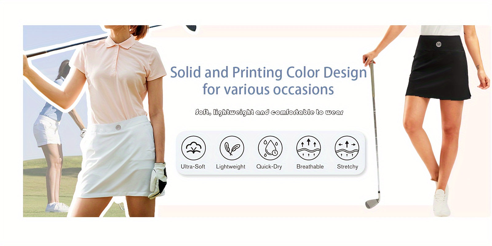 Women's Active Skort - High-Waist Pocket Detail – Black option – view 6