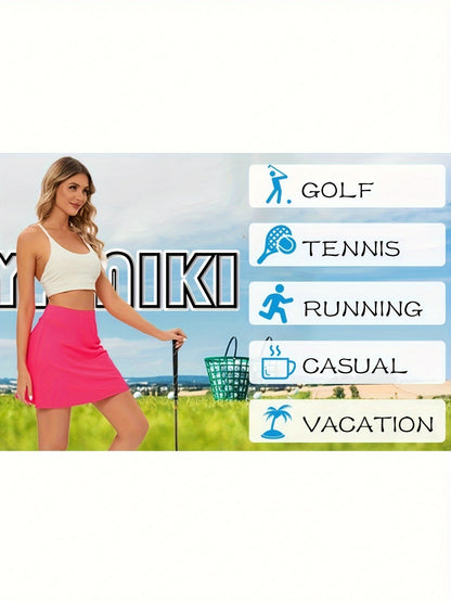 Women's Active Skort - High-Waist Pocket Detail – Black option – view 15