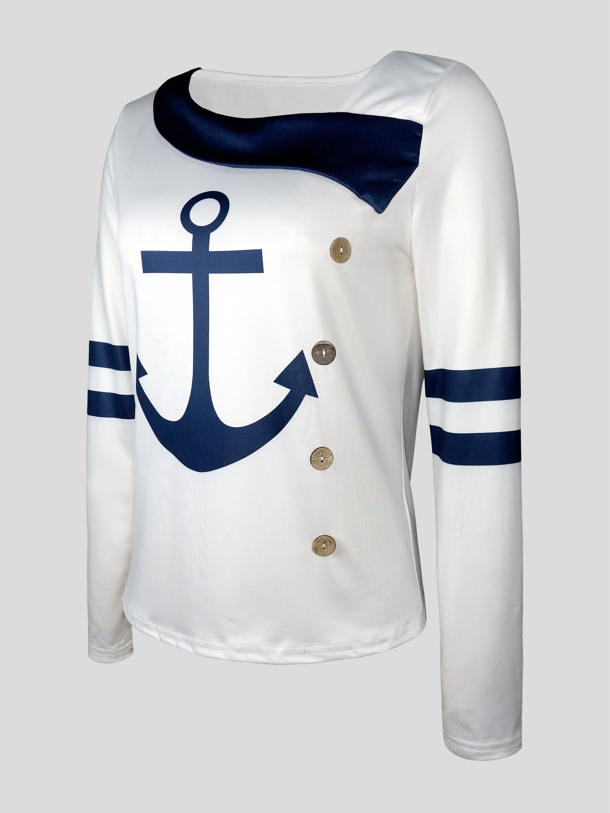 Women's Asymmetrical Top - Solid Color detail view