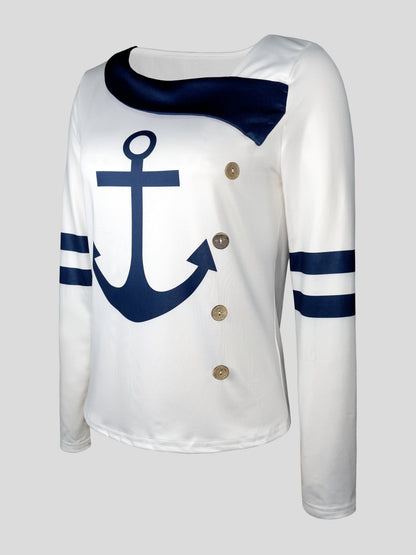 Women's Asymmetrical Top - Solid Color detail view