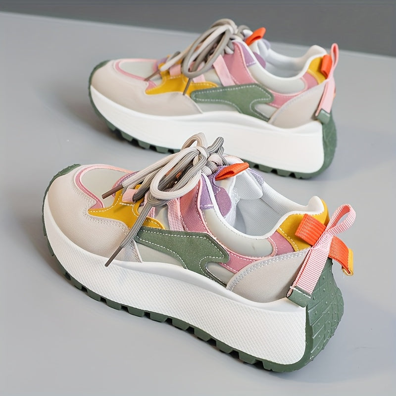 Women's Athletic Shoes - Breathable Mesh Lace-Up for Outdoor & – Green option – main product image