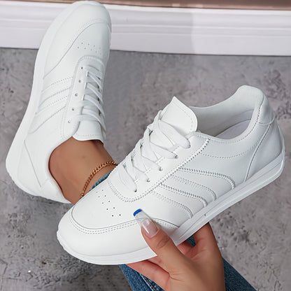 Women's Athletic Shoes – Cushioned Lace-Up for Active Days – White option – view 3