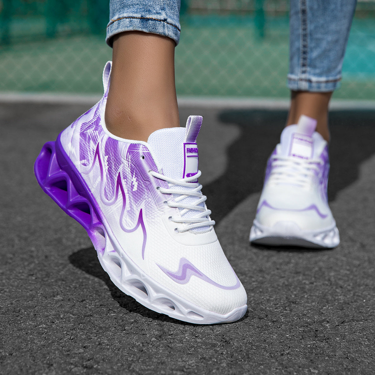 Women's Athletic Shoes - Lace-Up Design – Pink – main product image