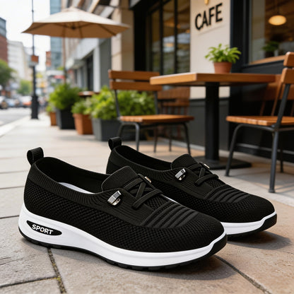 Women's Athletic Shoes - Non-Slip Sole Lightweight for Active Days – Black – view 3