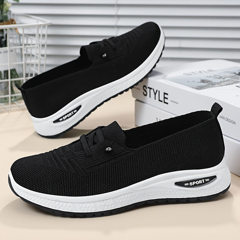 Women's Athletic Shoes - Non-Slip Sole Lightweight for Active Days – Black – Black option – view 2