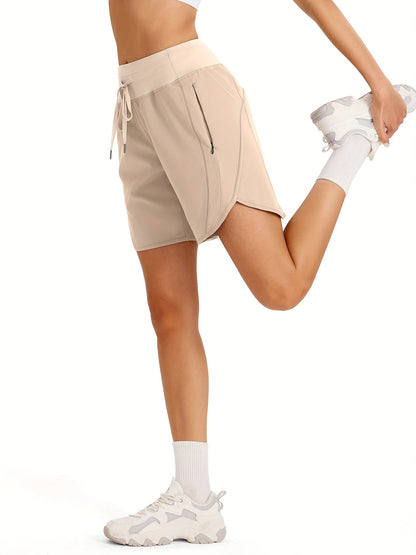 Women's Athletic Shorts - Black Pockets detail view