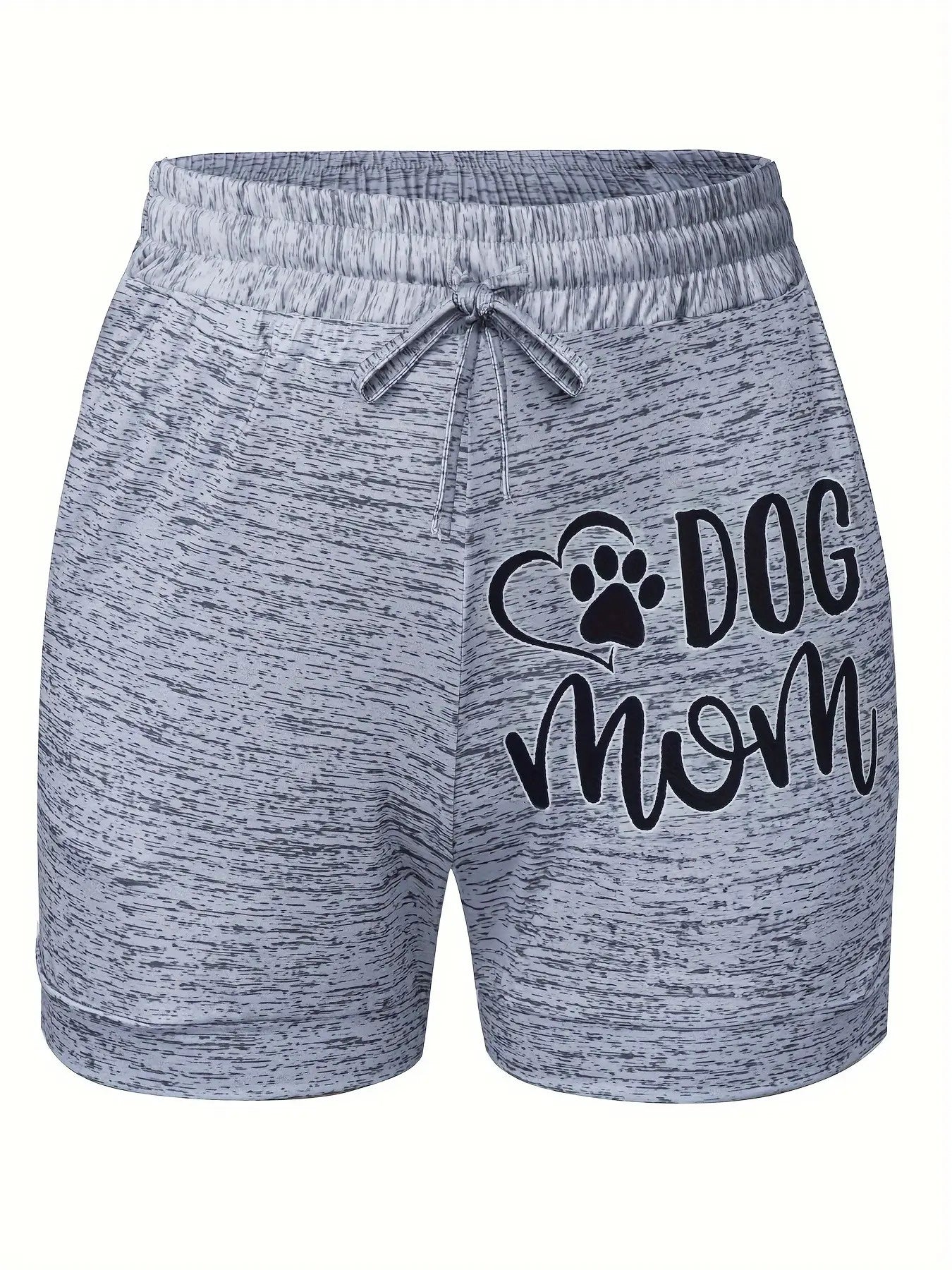 Women's Athletic Shorts - Drawstring Graphic Print detail view