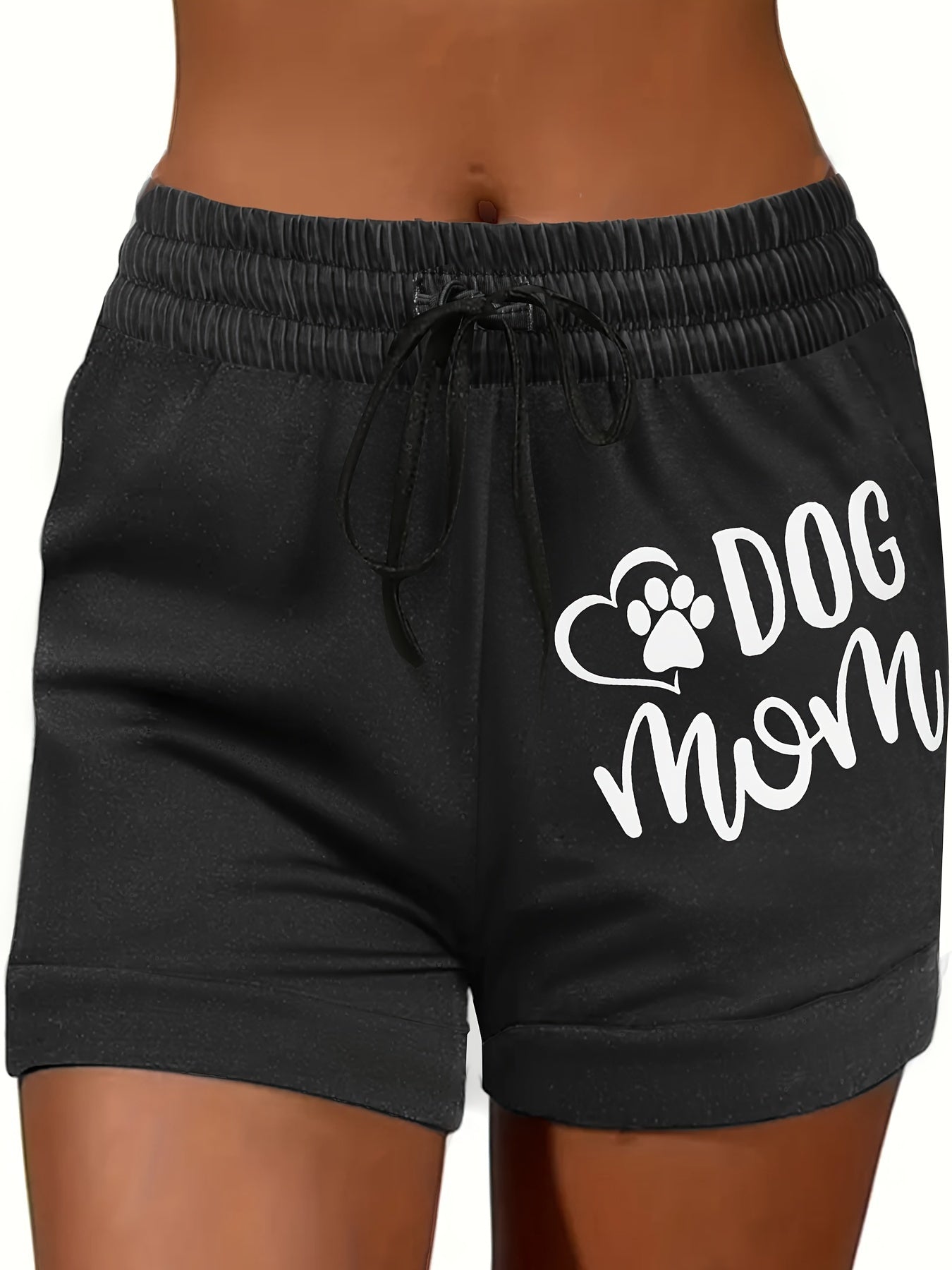 Women's Athletic Shorts - Drawstring Graphic Print – view 12