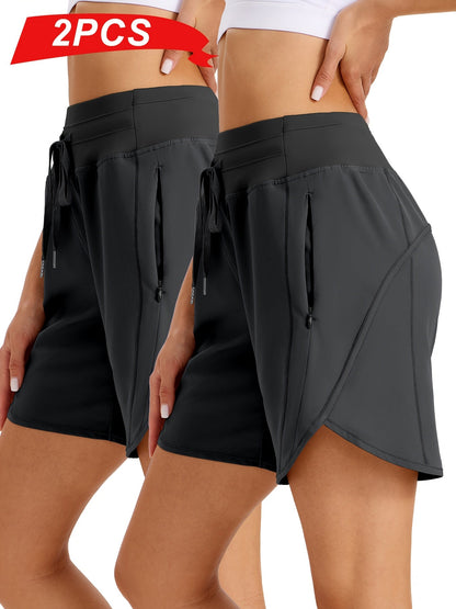 Women's Athletic Shorts - Drawstring Regular Fit – view 7