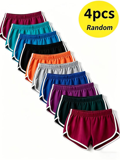 Women's Athletic Shorts - Elastic Waist detail view