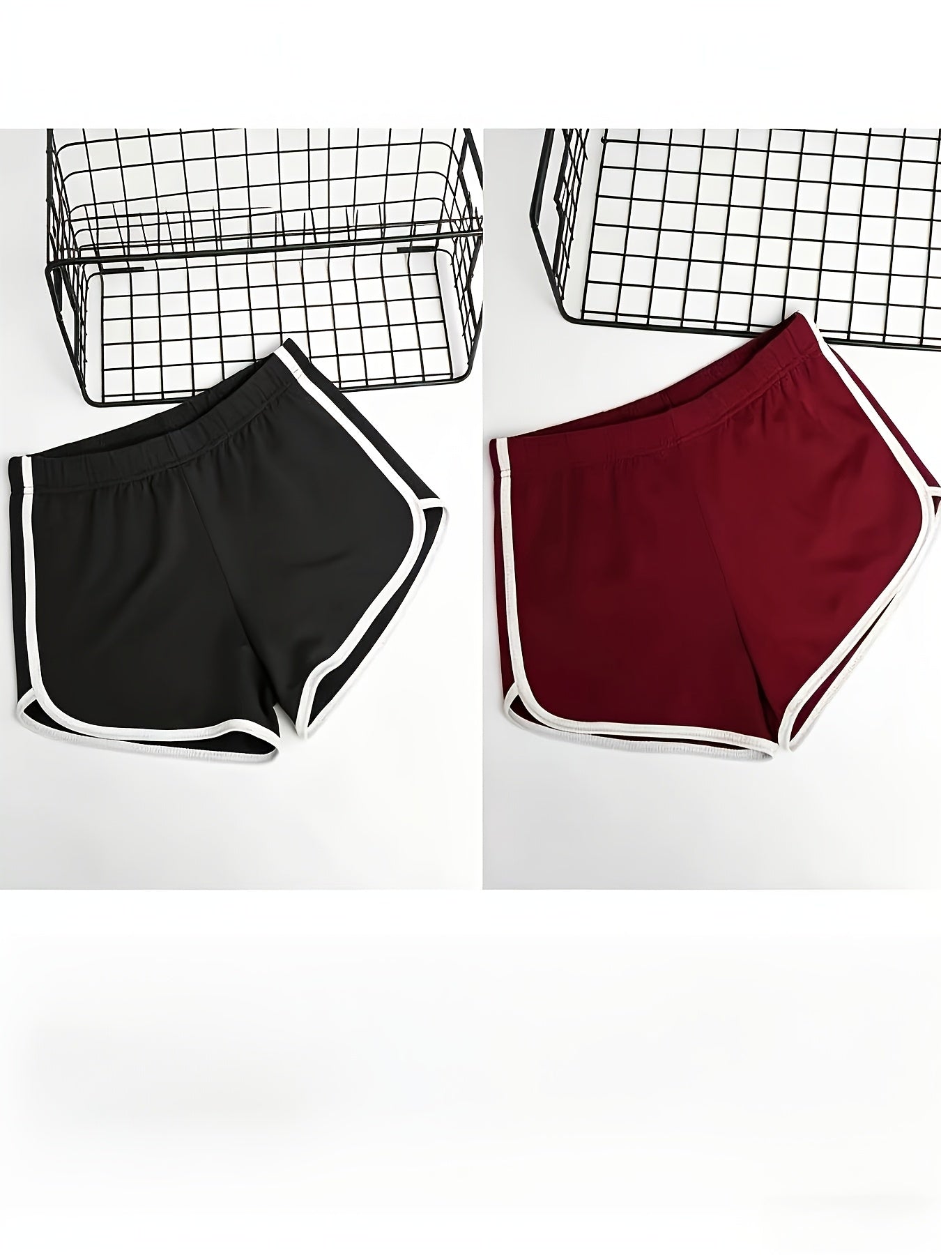 Women's Athletic Shorts - Elastic Waist detail view