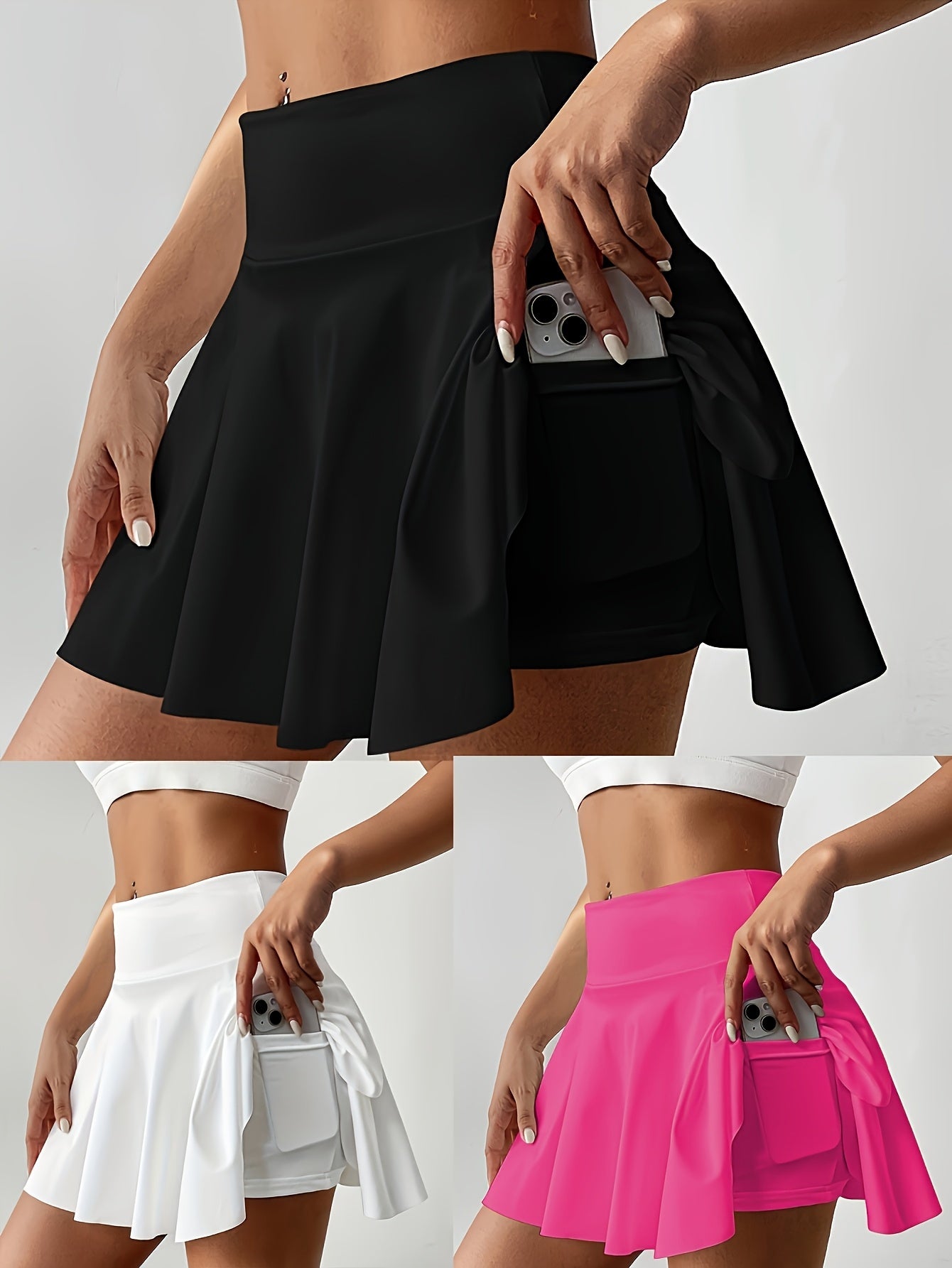 Women's Athletic Shorts - Quick Dry With Pockets Active Style detail view