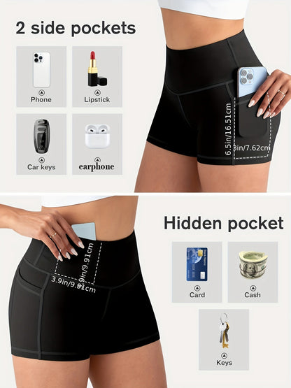 Women's Athletic Shorts - Regular Fit With Pockets – 5-Color Selection detail view