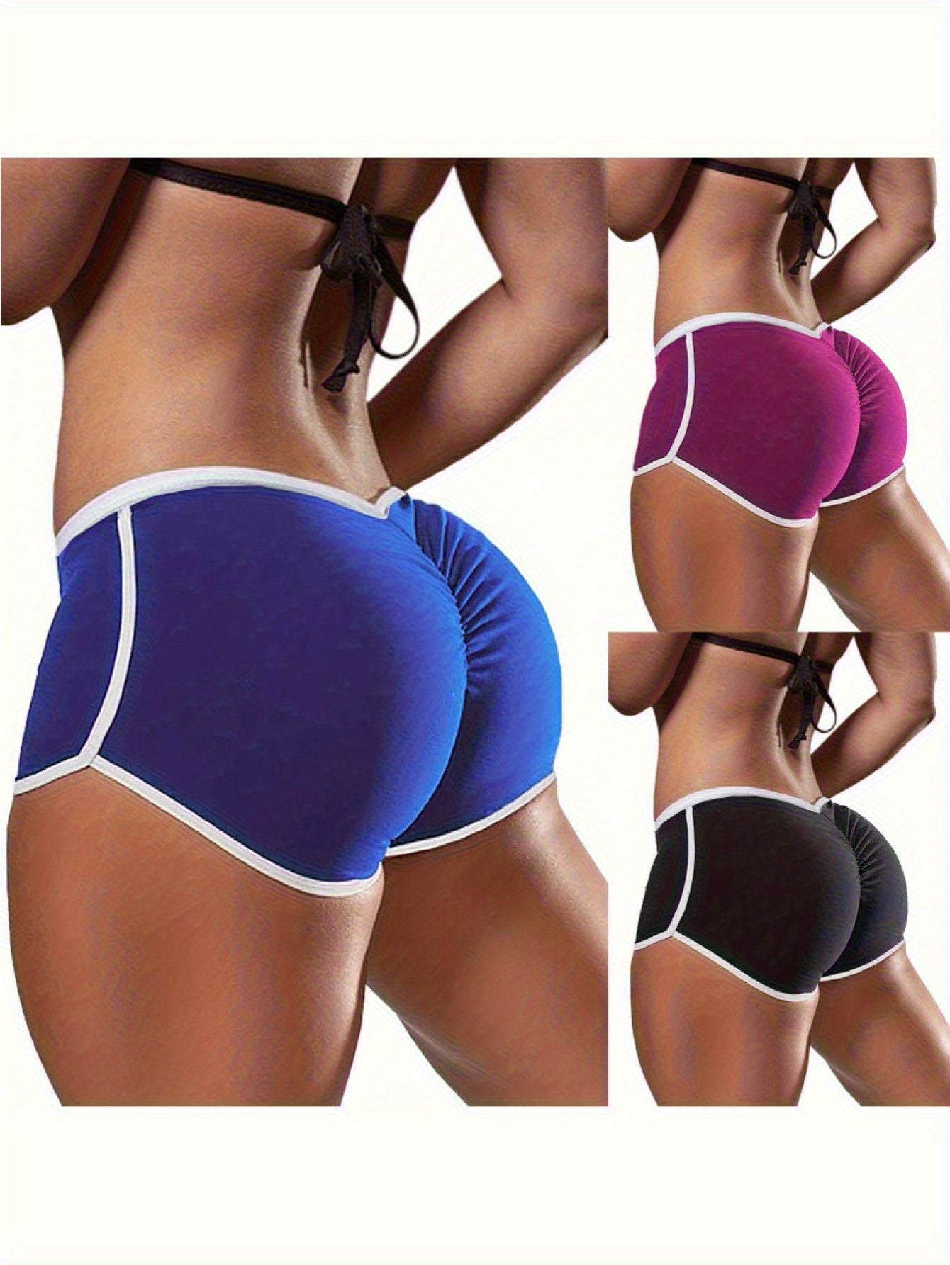 Women's Athletic Shorts - Seamless detail view