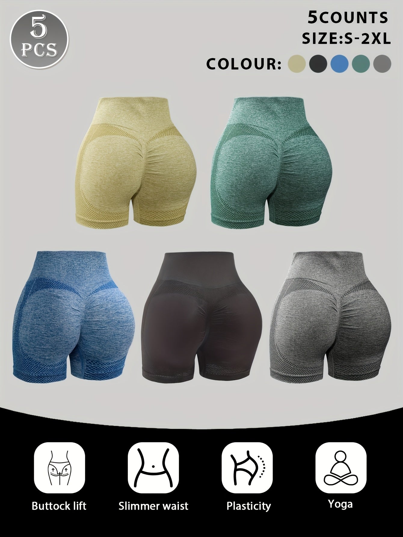 Women's Athletic Shorts - Stretch Active Style detail view