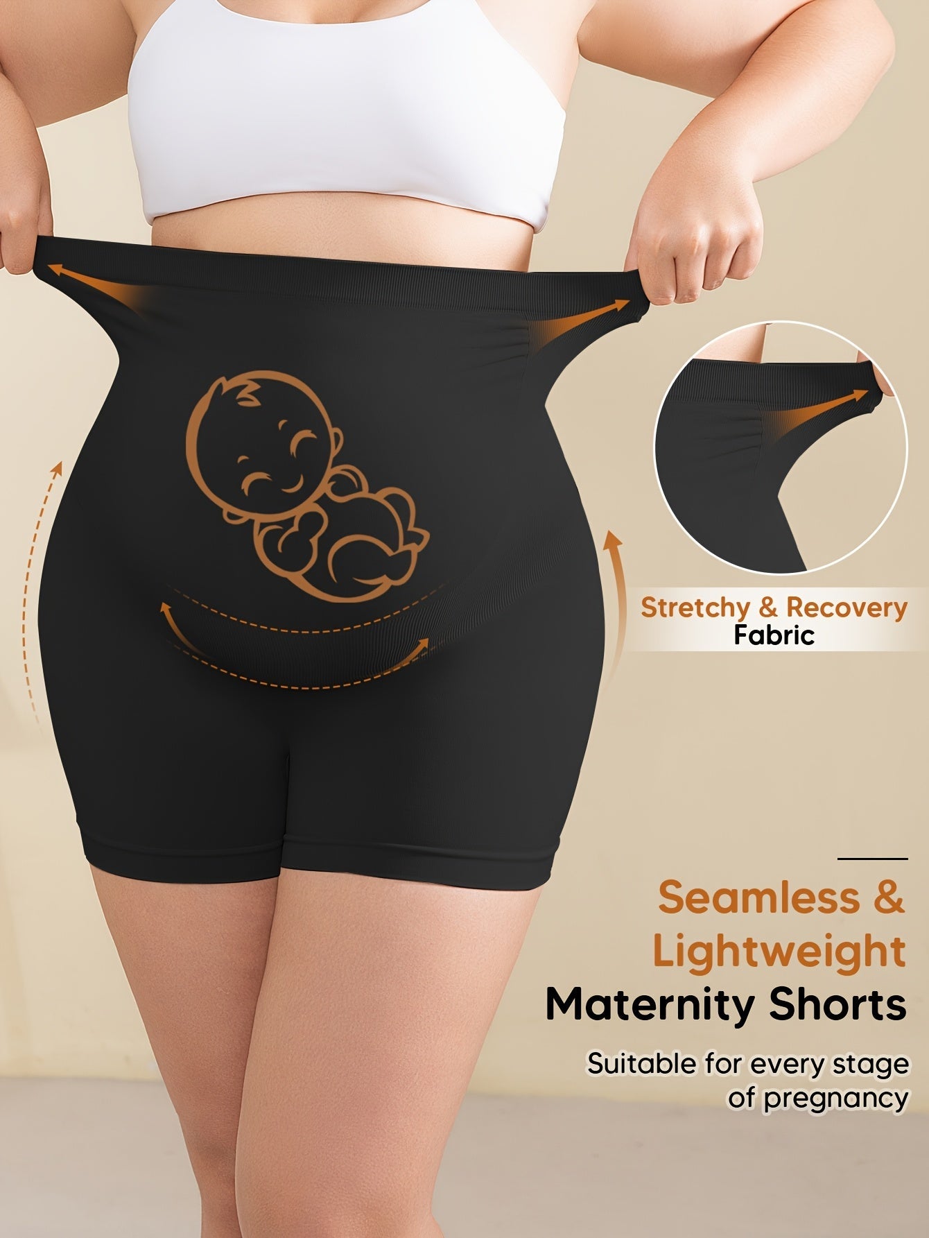 Women's Athletic Shorts - Stretch – Sizes M–XXL detail view