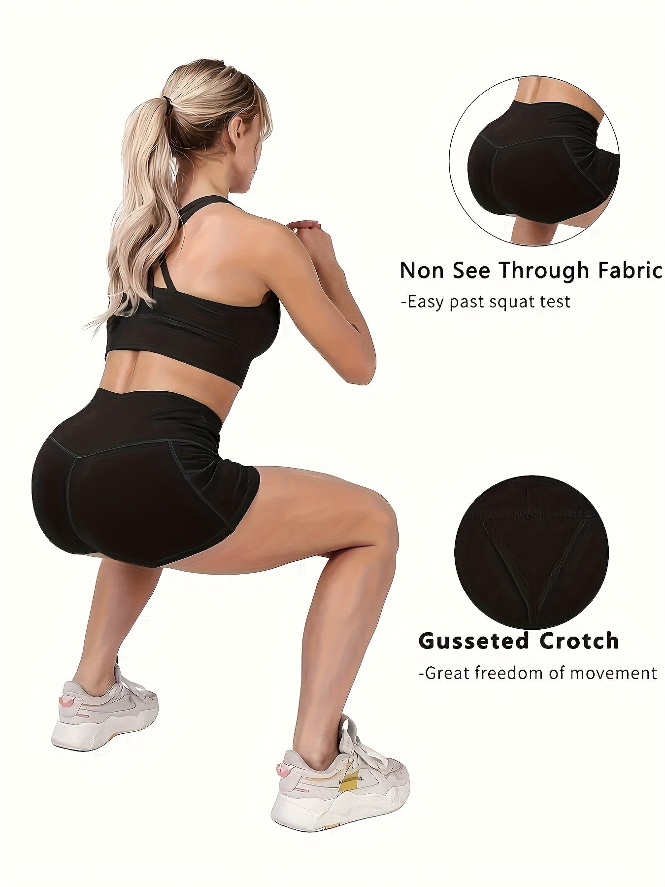 Women's Athletic Shorts - Stretch With Pockets – 10-Variant Selection detail view