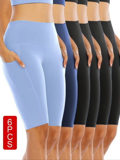 Women's Athletic Shorts - Stretch With Pockets Active Style detail view