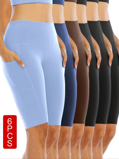 Women's Athletic Shorts - Stretch With Pockets Active Style – view 4